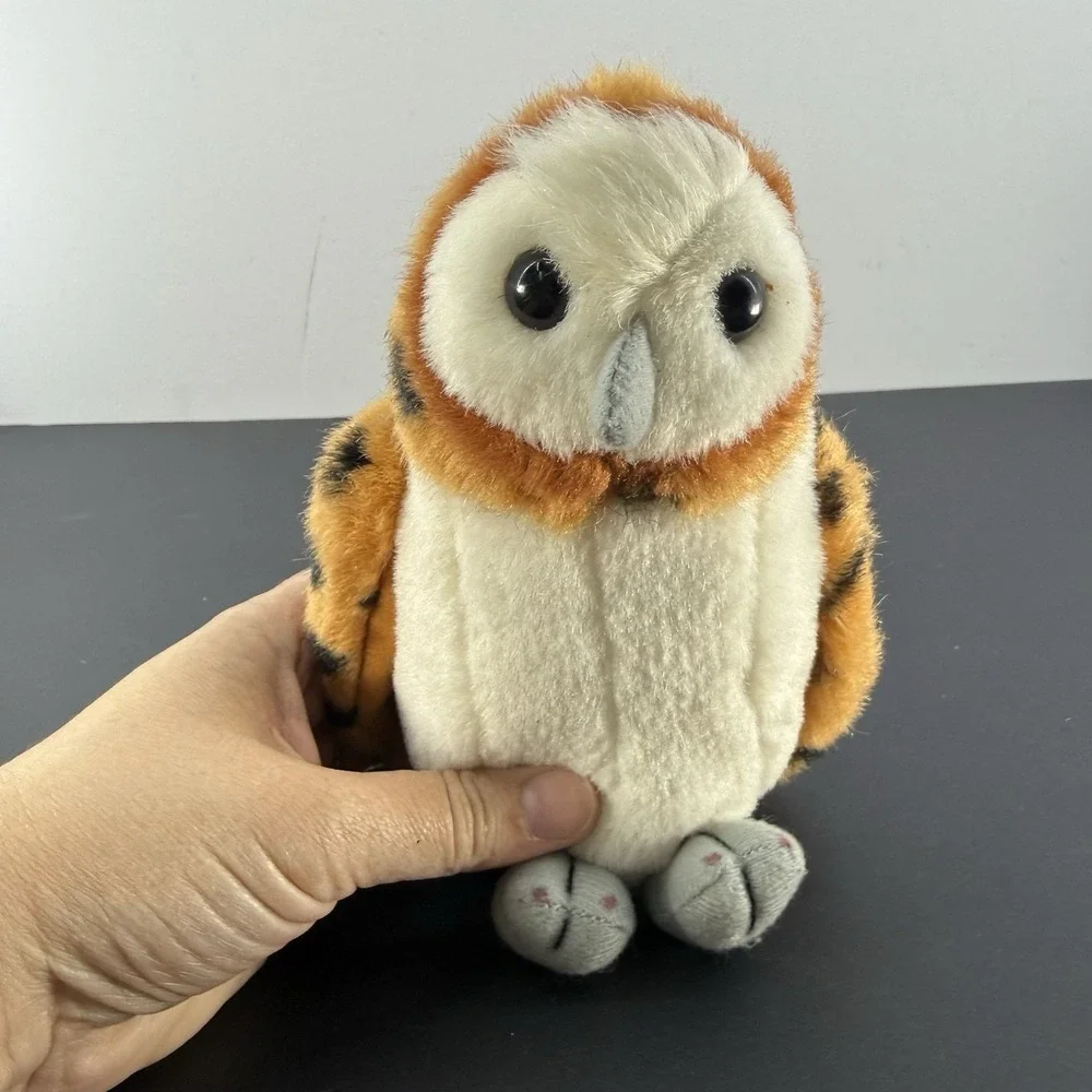 Vintage K&M Spotted Barn Owl Realistic Lifelike Plush 6
